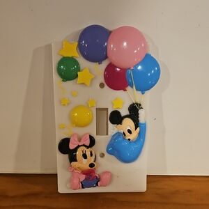 Vintage Walt Disney Cartoon Light Switch Cover with Balloons